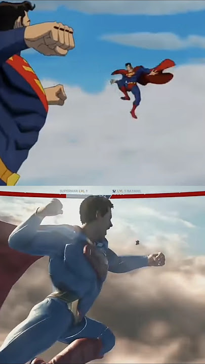Animated vs injustice 2 superman 😭😭🥺 #shortsfeed #shorts #viralvideo #injustice2