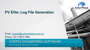 PV Elite: Generating a Log File