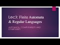 Automata & Regular Languages - Lecture 3