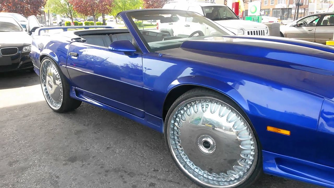 Kandy Blue '92 Camaro RS on 26" DUB Billionaires - YouTube