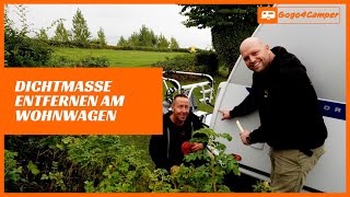 Dichtmasse am Wohnwagen / Wohnmobil entfernen  So geht’s [Darum quillt die Dichtmasse heraus]