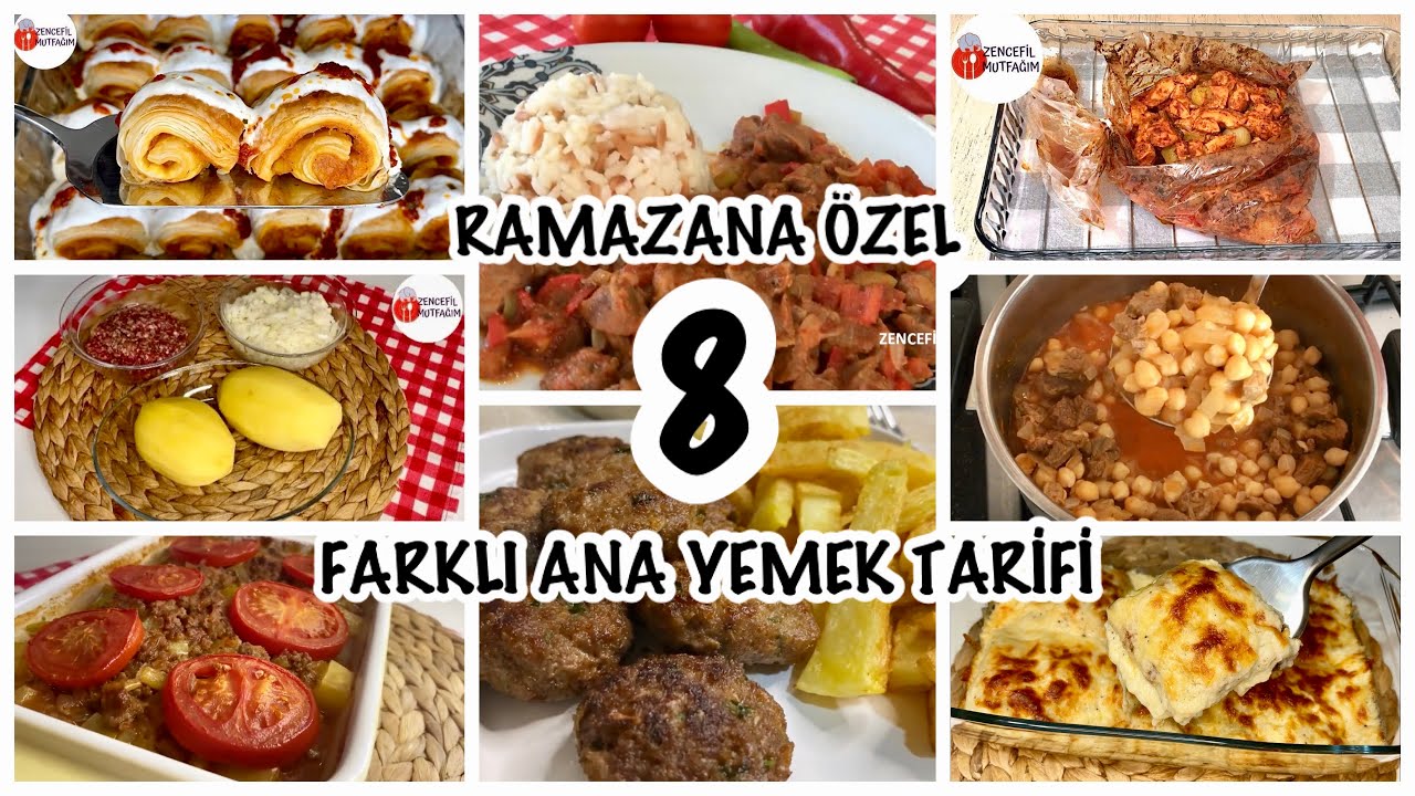 8 FARKLI ANAYEMEK TARİFİ💯İFTARLIK ANAYEMEK TARİFLERİ✨ RAMAZAN MENÜSÜ