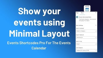 Minimal List Layout || Events Shortcodes Pro For The Events Calendar