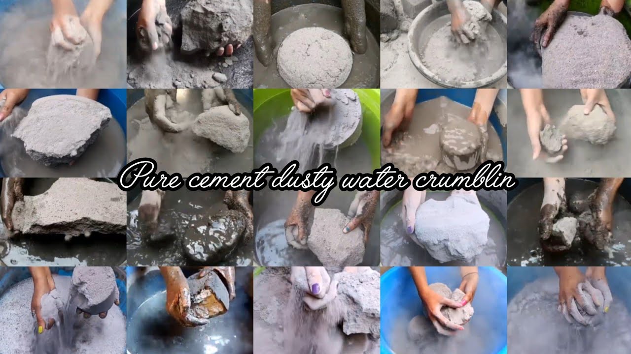 Asmr edits:Dusty charcoal |Soft white cement dry+wet compilation by A S Dirt lover love the texture