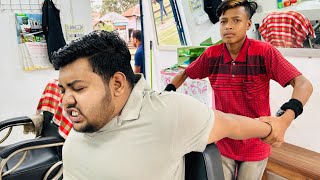 The Best Relaxing ASMR Head, Neck, Back & Hands Massage By Small boy?Kid Barber in Bangladesh ✅