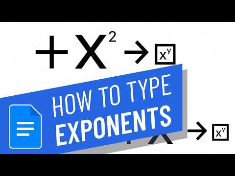 How to TYPE EXPONENTS In Google Docs