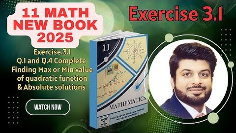  11 Math.Exc 3.1 new book 2025.Question 1 & 4 complete 