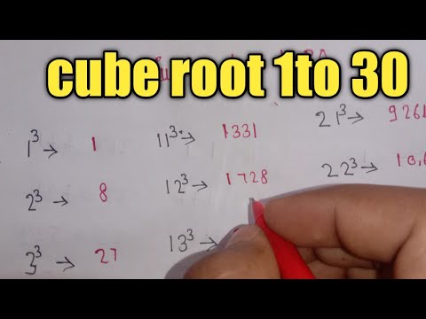 Cube 1 to 30 learn cuberoot upto 30 cube upto 30 how to write cube ...