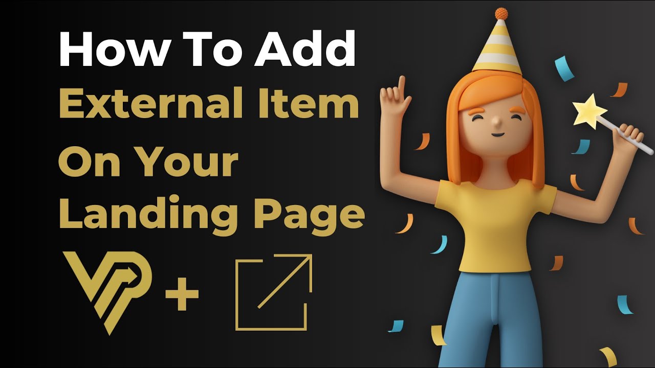 How To Add External Item @ Links On Your Landing Page - YouTube