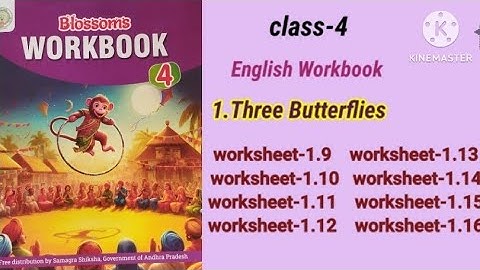 class-4 # English # 1.Three Butterflies # worksheets -1.9 to 1.16