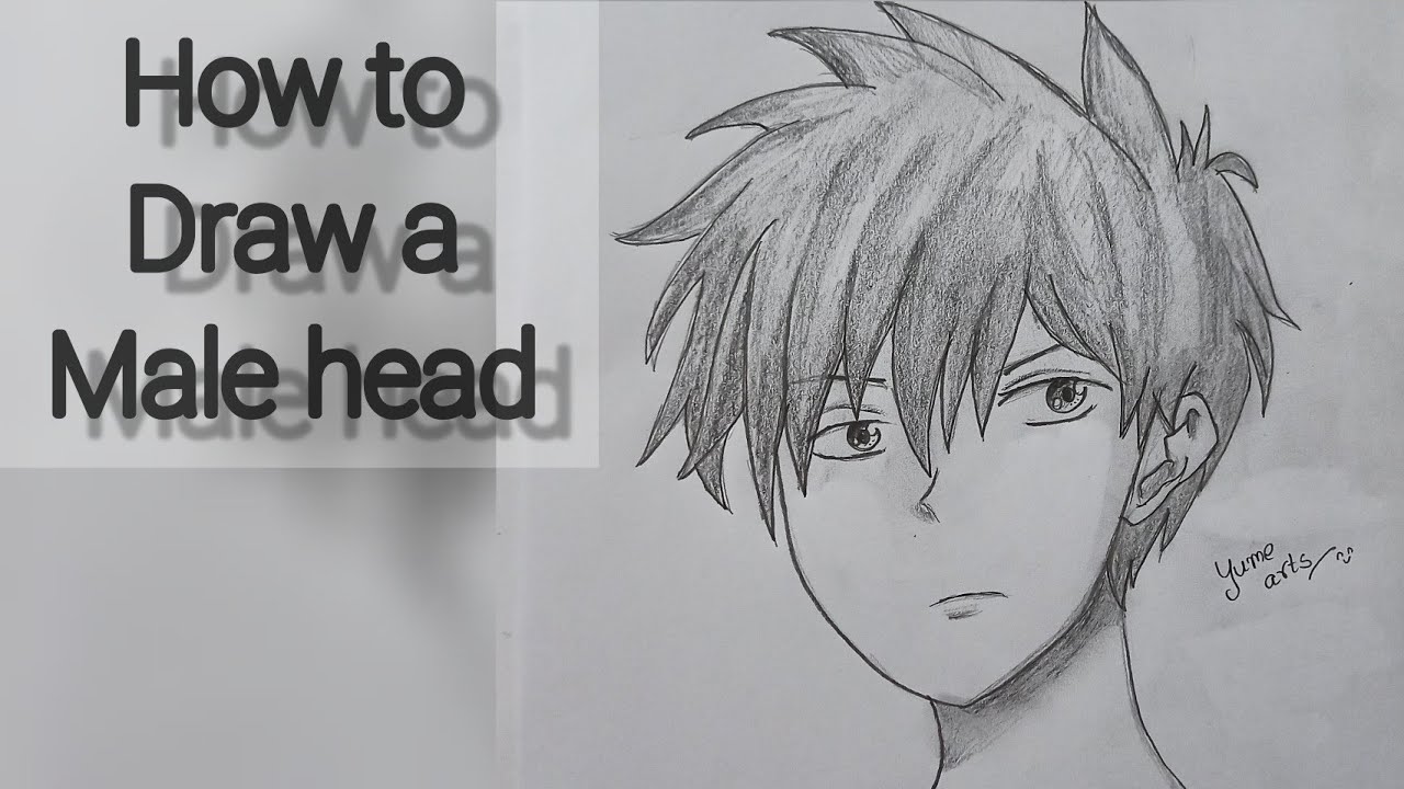 How to draw an Anime boy face! ️ - YouTube