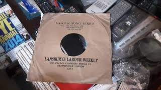 The International Sung By Mr Rufus Brown AKA John Goss Baritone Socialist Song 1926 Rare 78 rpm