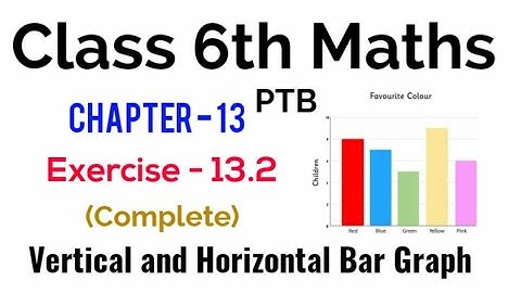Ex 13.2 Class 6 Math Chapter 13 II Exercise 13.2 Unit 13 PTB II Vertical, Horizontal Bar Graph II