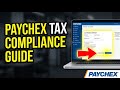 How to configure Paychex for employer payroll tax compliance - Full Guide
