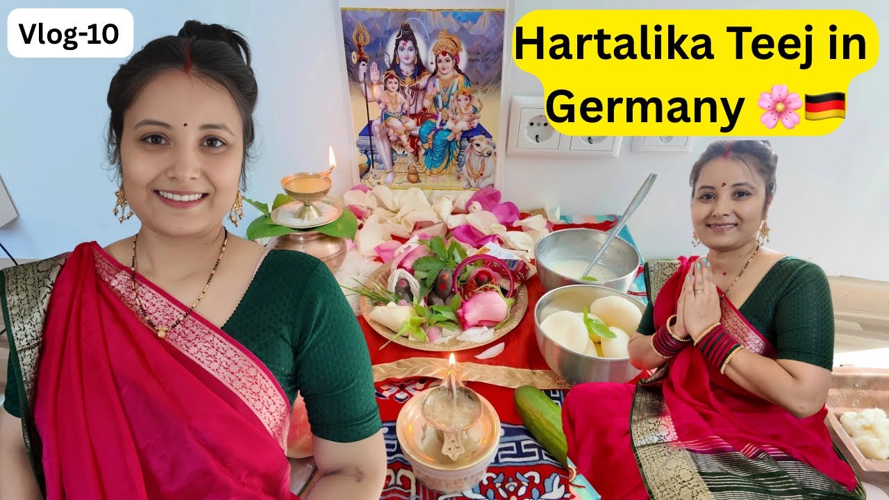 Day 10: Hartalika Teej in Germany 🇩🇪 | Fasting, Puja & Celebration | My Healing Journey Vlog 