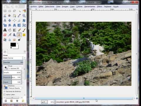 Tutorial sobre com eliminar parte de una image con Gimp