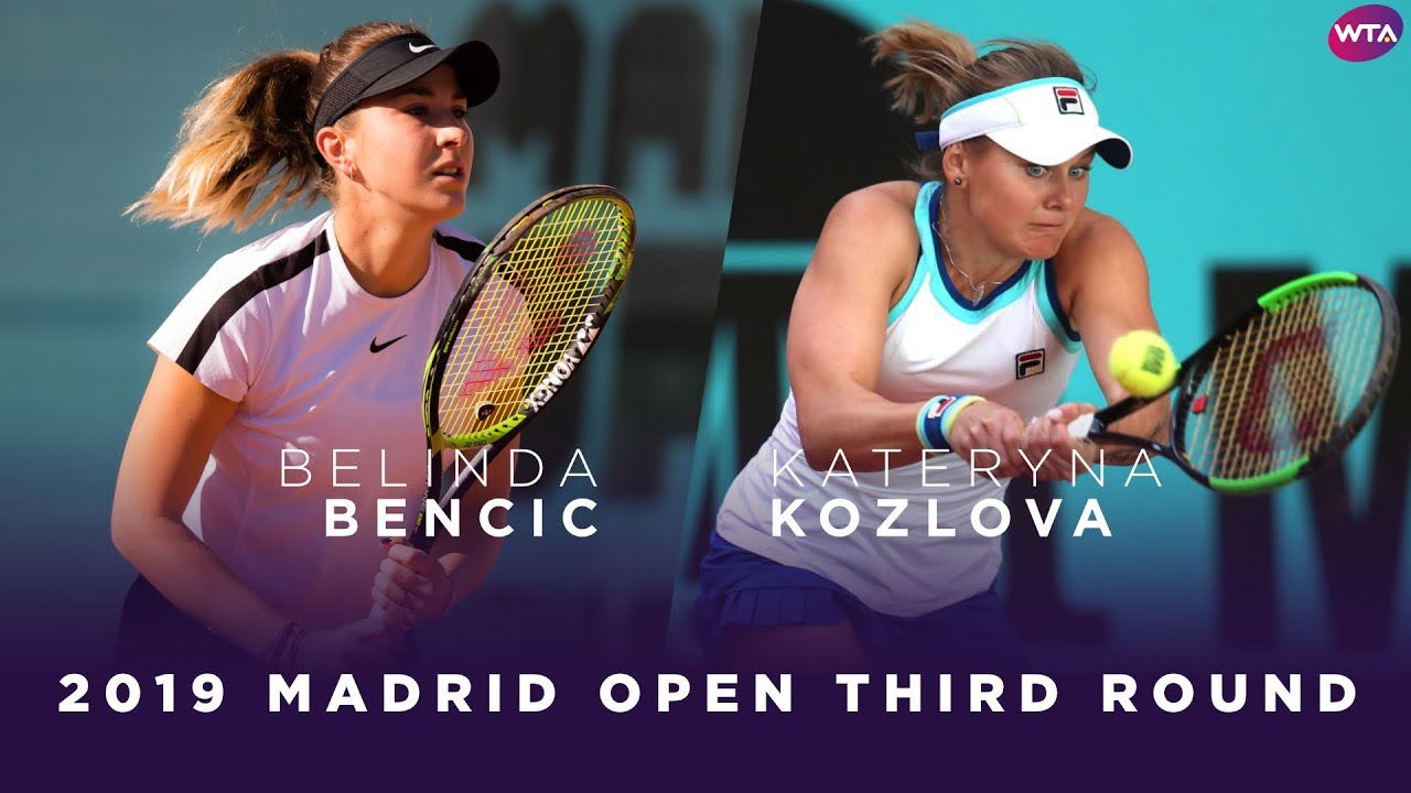 Belinda Bencic vs. Kateryna Kozlova | 2019 Madrid Open Third Round | WTA  Highlights - YouTube