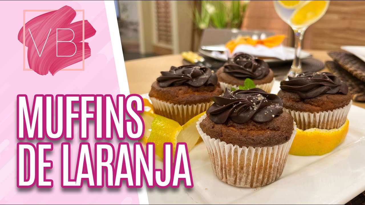 Muffins de laranja com calda de chocolate - Você Bonita (07/02/2023)