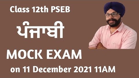 class 12 punjabi sample paper | model test paper | pseb term 1 punjabi paper term 1