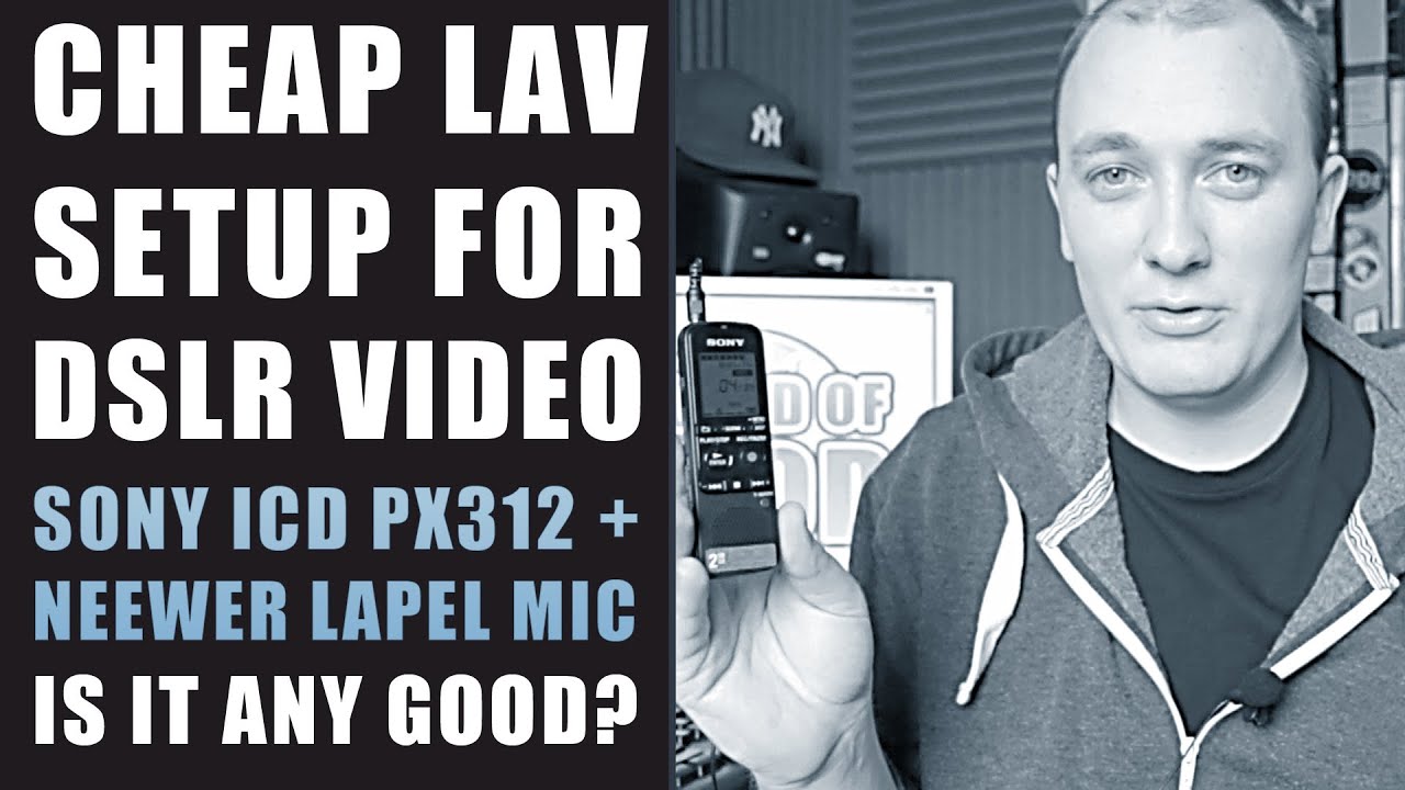 Cheap Lavalier Mic Setup DSLR Sony PX312 & Neewer Lapel Mic YouTube