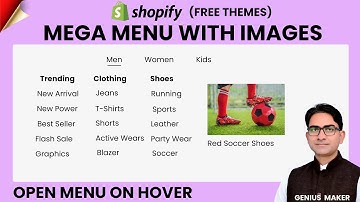 How To Create Mega Menu with Images on Free Shopify Themes & Dawn Theme