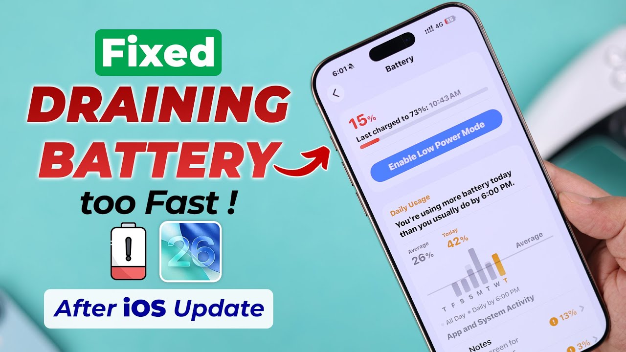 iOS 26 - iPhone Battery Draining So Fast! Here’s The Fix! - YouTube
