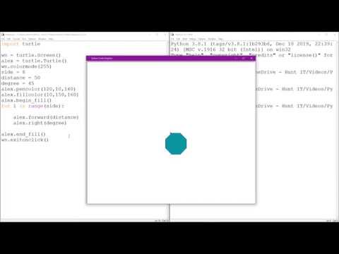 Python Turtles Part 3 - Using colours in Python - YouTube