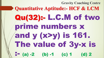 LCM of two prime numbers x and y (x is greater than y) is 161. The value of 3y-x is