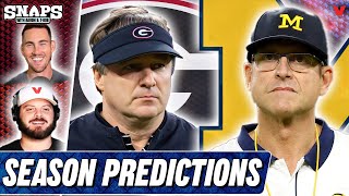 Season Predictions: Why Georgia & Michigan are national championship favorites | SNAPS