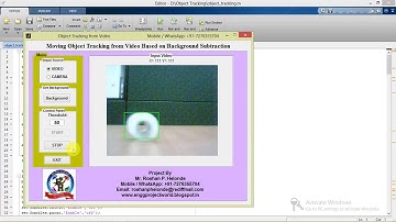 Moving Object Tracking From Video Based on Background Subtraction Matlab Project with Source Code