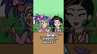 POV: decora girl and goth girl make art together in high school