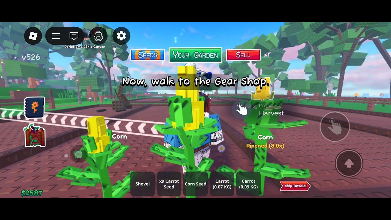 Jugando grow a garden???? #gardenhorizons