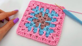 NEW VERY EASY CROCHET SQUARE TECHNIQUE