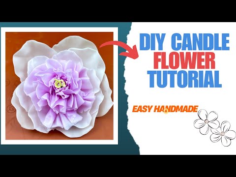 DIY Candle Flower Tutorial | Handmade Wax Peony Candle | Easy & Beautiful Candle Making