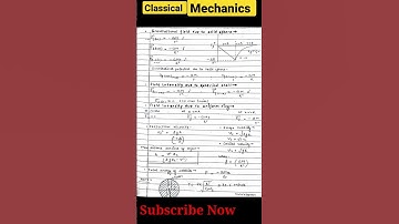 Classical mechanics short notes exam helper notes MSc Physics 1st Semester and BSc physics