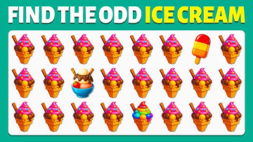 Find the ODD One Out - ICE CREAM Edition 🍦😋🍧| 40 Levels | Easy, Medium, Hard | Cow Quiz