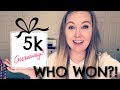 5K GIVEAWAY WINNER ANNOUNCEMENT | THANK YOU FOR SUPPORTING MY CHANNEL