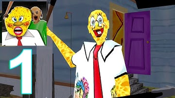 Sponge granny and baldi teacher chapter II horror Gameplay Walkthrough Part 1 (IOS/Android)