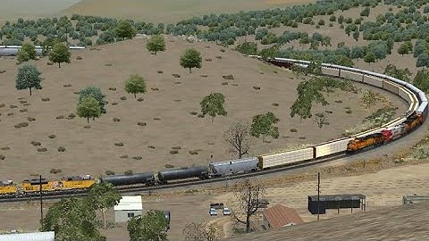 BNSF and Union Pacific Trains at Tehachapi Loop ( TS2024 )