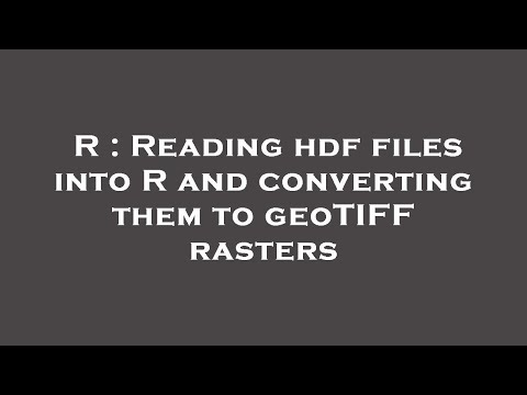 R : Reading hdf files into R and converting them to geoTIFF rasters