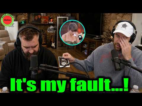 Jason Kelce was moved when Travis Kelce talked about his first child with Taylor Swift on Podcast