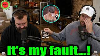 Jason Kelce was moved when Travis Kelce talked about his first child with Taylor Swift on Podcast