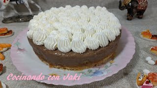 Tarta de canela Sin horno😋con Dulce de Leche😍 y Bizcochos de soletilla 💖Súper fácil