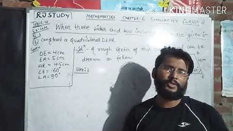 Maths Class 8th Chapter 4.. Excersise 4.4 Steps for Construction of quadrilateral