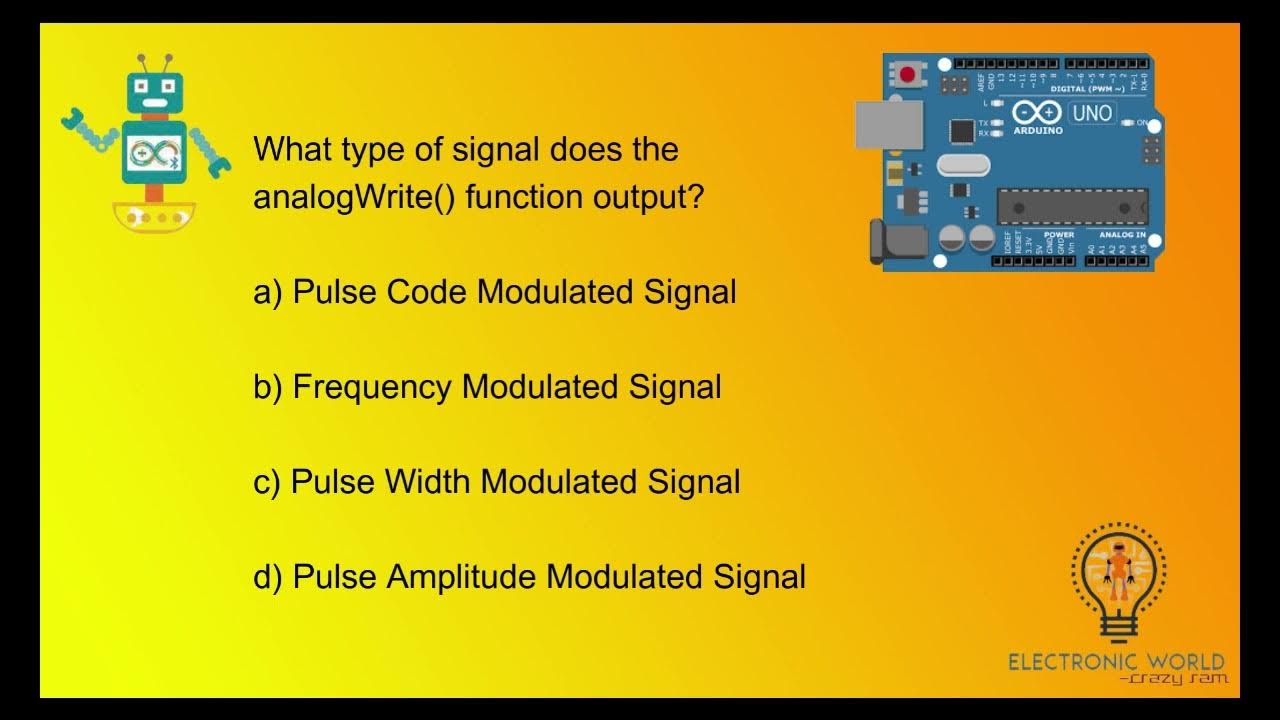 What type of signal does the analogWrite() function output? shortvideo