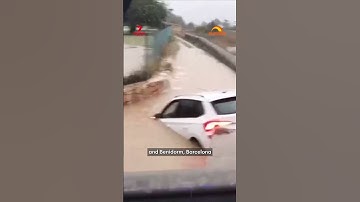 Flash flooding in Spain after heavy rain