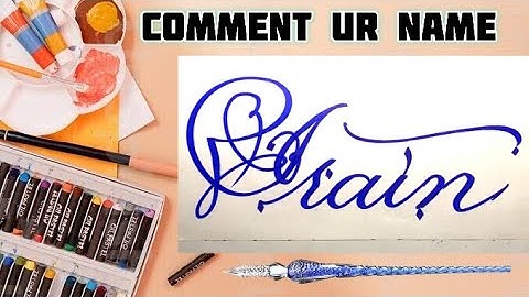Irain Name Signature Calligraphy Status | How to Draw, Cursive Calligraphy with Cut Marker