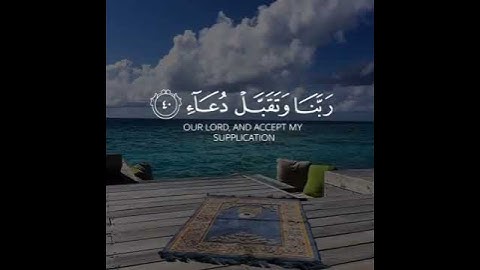 رب اجعلني مقيم الصلاة ومن ذريتي || القارئ أحمد النفيس || إبراهيم