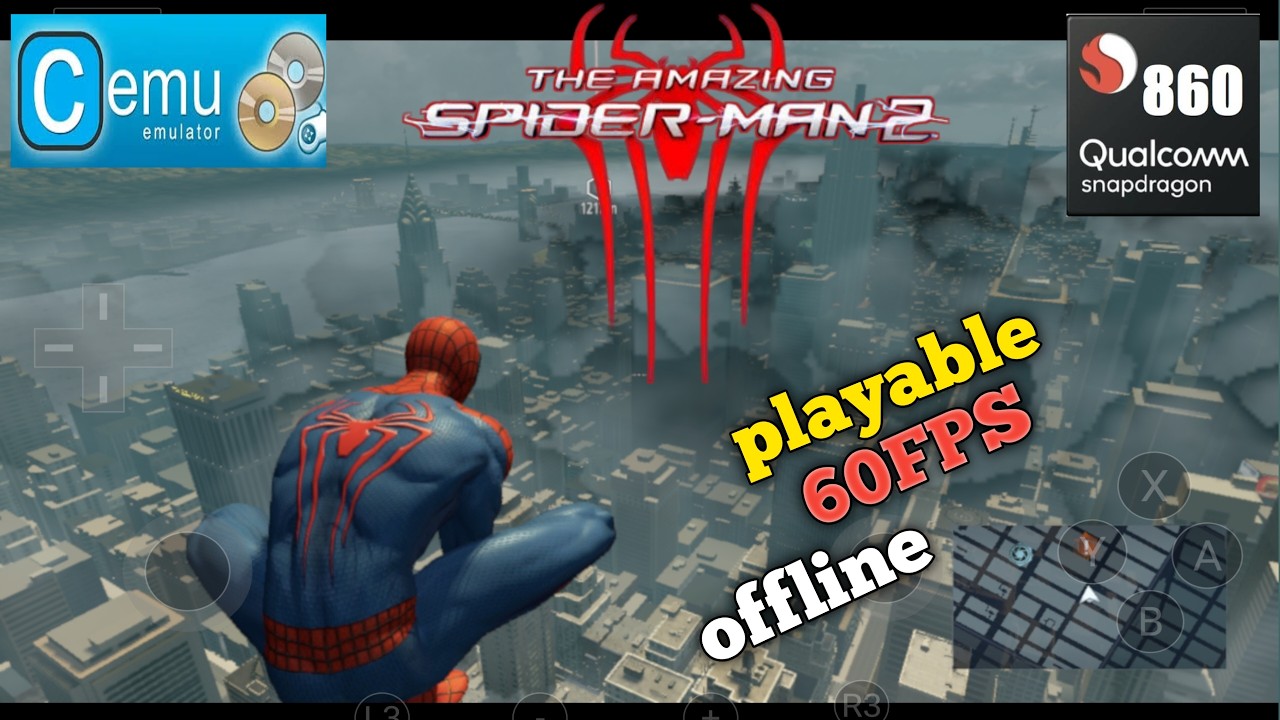 The Amazing Spider-Man 2 di android Cemu emulator android offline playable 60fps Snapdragon 860