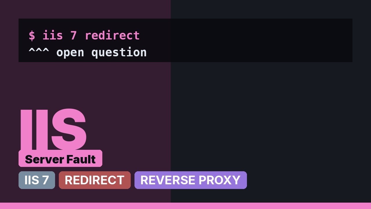 DevOps & SysAdmins: IIS 7 Reverse Proxy & HTTP 301 Redirects - YouTube